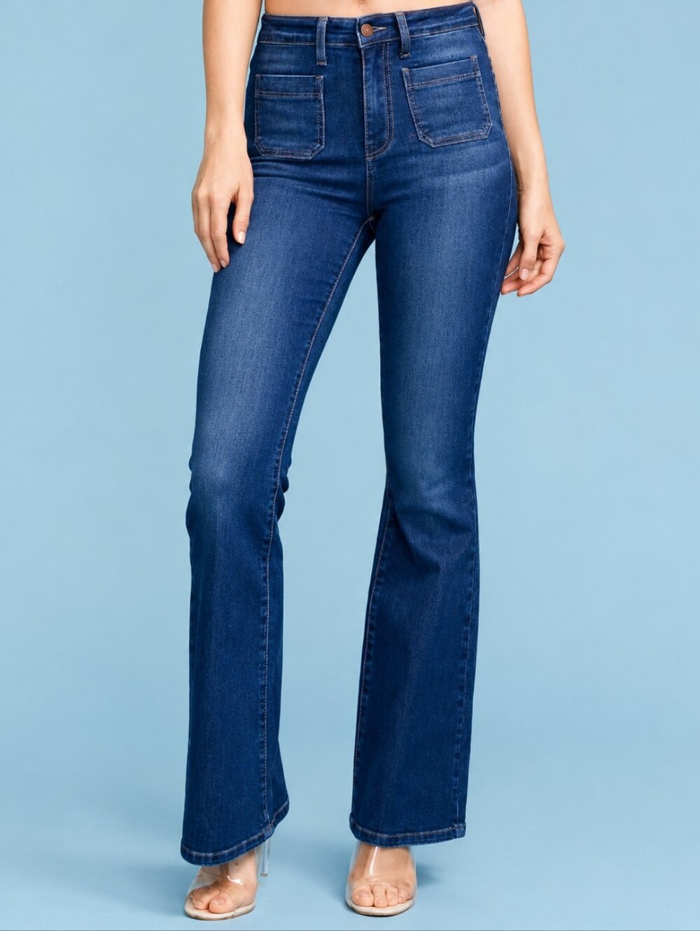 Judy Blue Flare Fit Patch Pocket Jeans (JB84146) Size 3/26